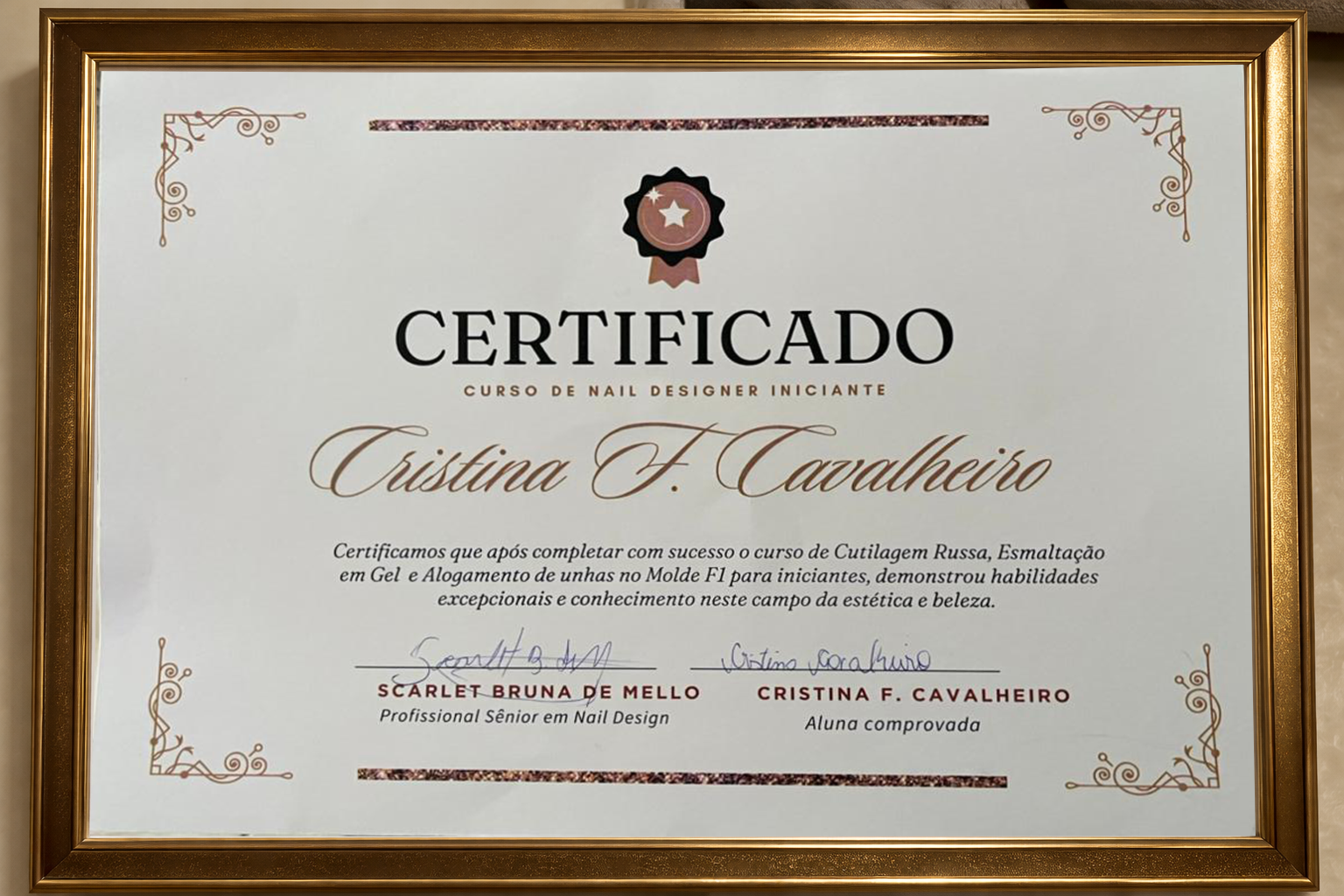 Formação e aperfeiçoamento profissional de Cris Cavalheiro